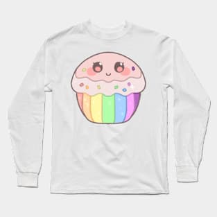 Kawaii cupcake Long Sleeve T-Shirt